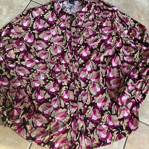 Lane Bryant 22 24 Printed Jersey Blouse